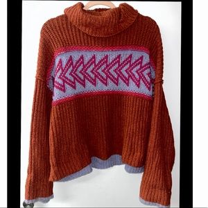 Free People oversized chunky knit sweater